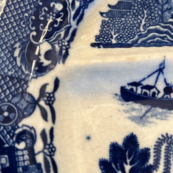 Vintage Blue Willow grill plate with Made in Japan on the back. - Picture 3 of 5